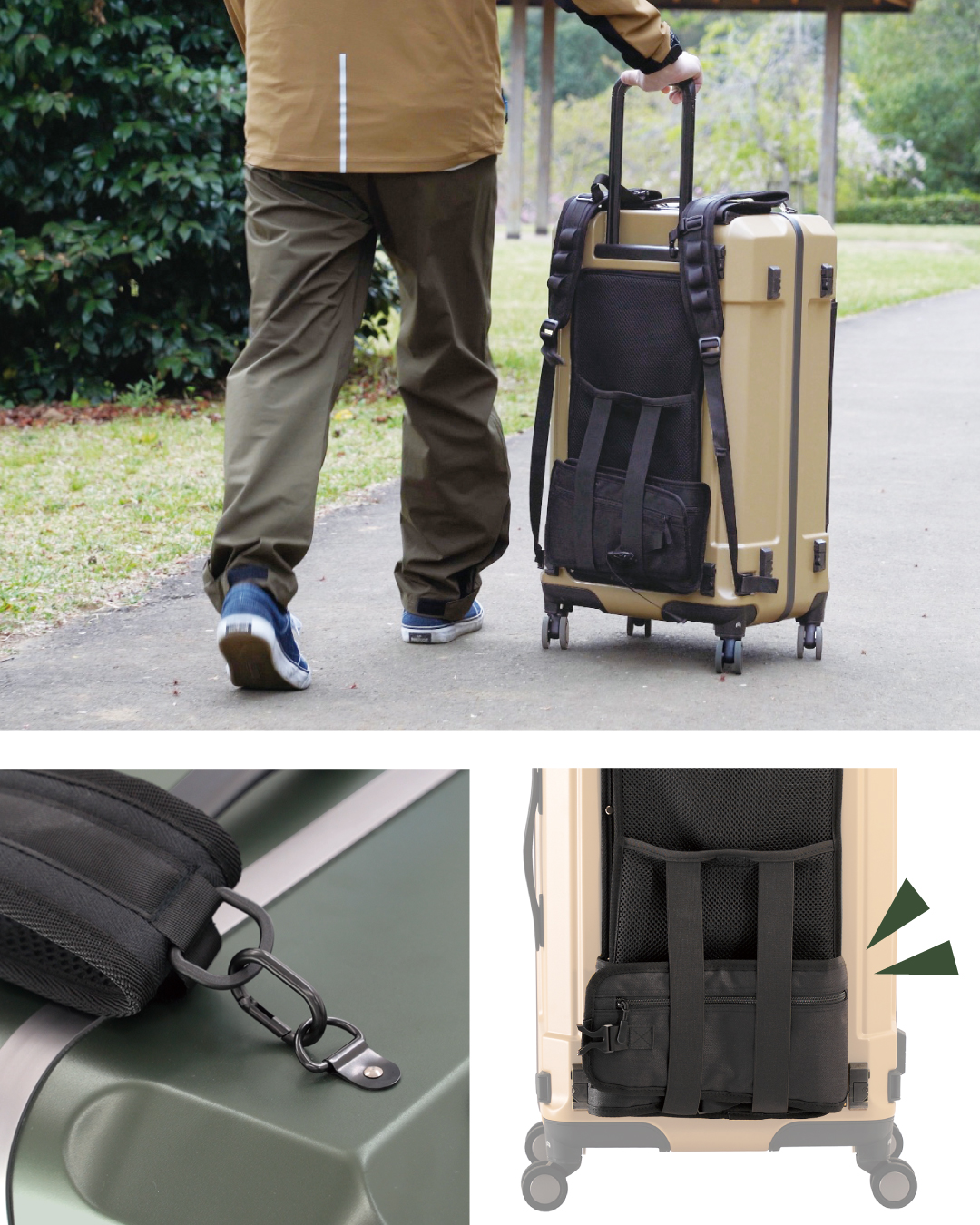 キャンプに旅行、災害時にも。背負えるハードキャリー！GEARCUBE[ギア