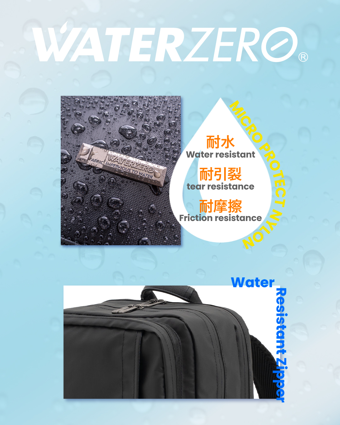 撥水と抗菌を兼ね備えた多機能ビジネスバッグ『WATER ZERO』 | FEATURE