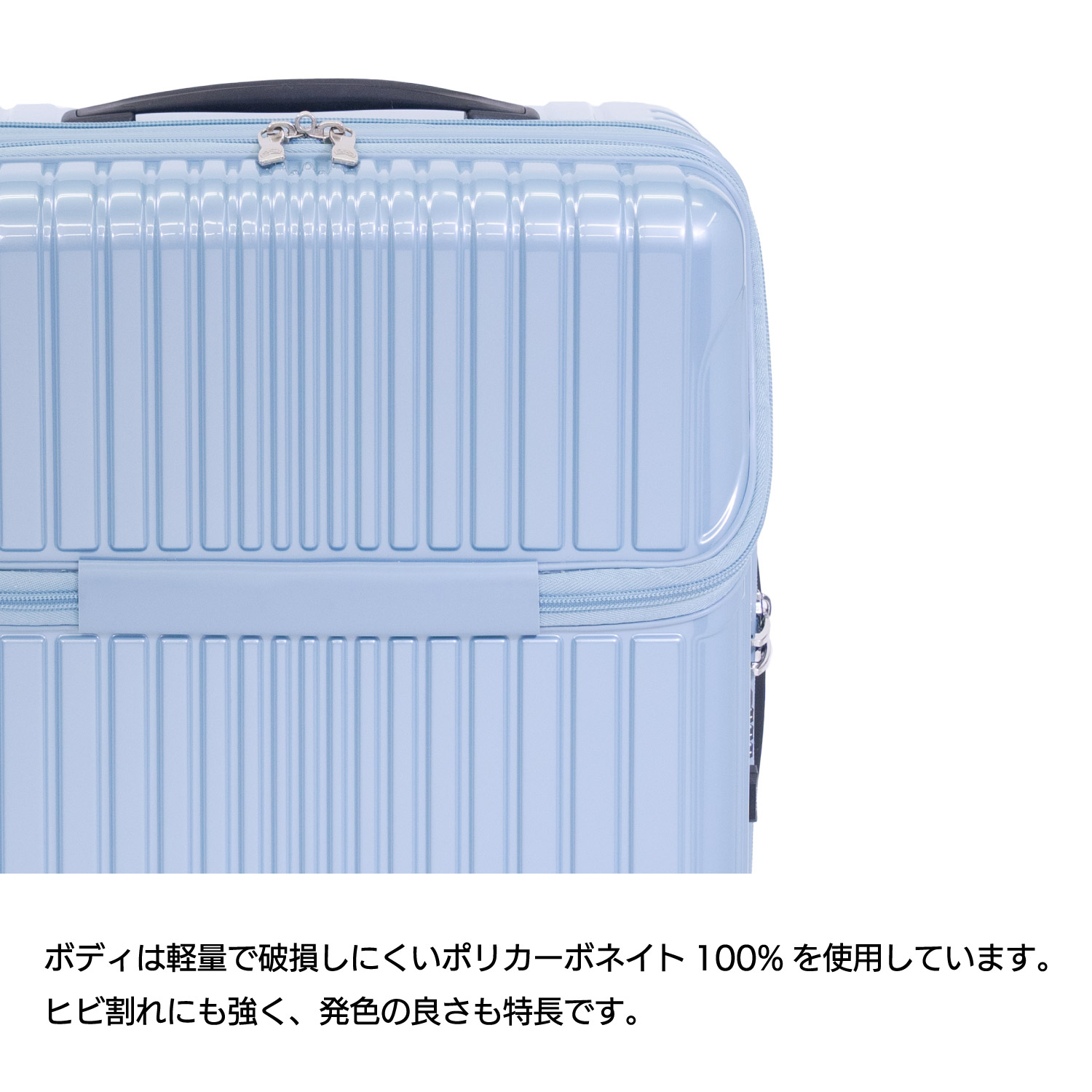 [ワイズリー] スーツケース 超軽量 ショック吸収・ストッパー機能双輪キャスター 抗菌防臭 TSAロック マチ拡張 約52〜58L cm ブラウン - 3