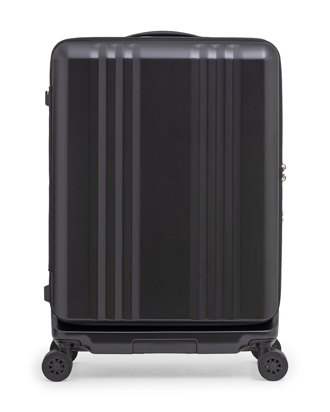 デカかるEdge キャリーケース マットブラック 37Ｌ+7Ｌ デカかるEdge2 フロントオープン | スーツケース｜アジア・ラゲージ