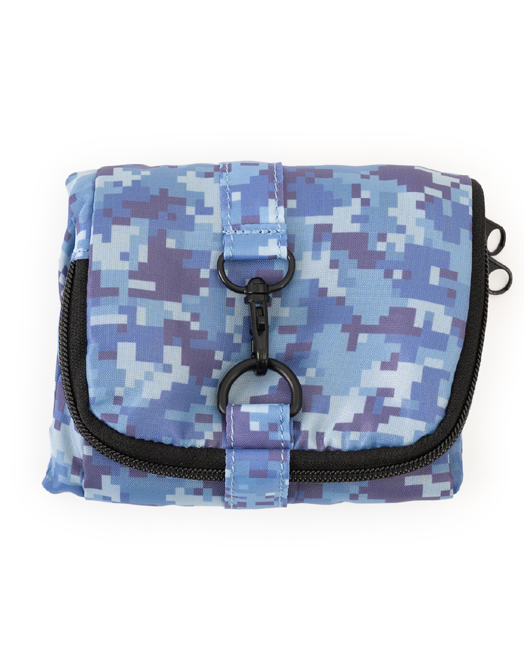 ブルーレーベル、赤系チェック柄 折りたたみ傘 収納ケース付き ブルー